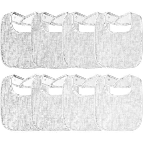 Muslin Baby Bibs 6-Pack Baby Drool Bandana Bibs for Baby Girls Boys Infant Newborn Toddler Drooling and Teething