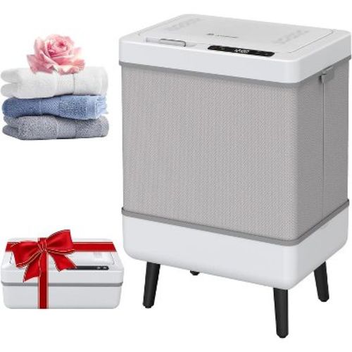 AOBOSI Folding Heated Towel Warmer, 35L Large Capacity with Timer & Delay Start, Freestanding Electric Blanket Warmer