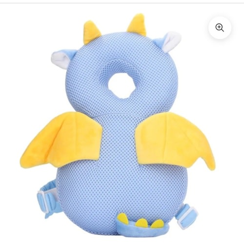 Adjustable Baby Head Protector with Soft Padding and Animal Design