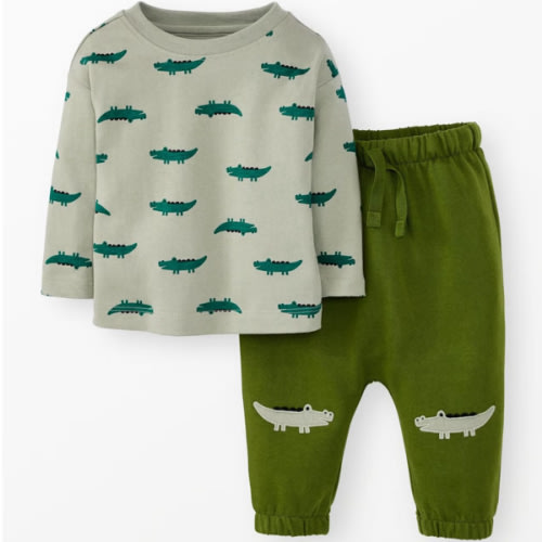 Baby Long Sleeve T-Shirt & French Terry Pants Set