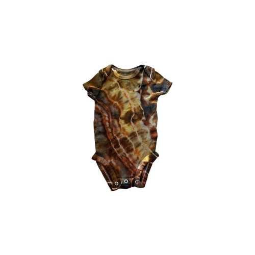 Ice Dyed Baby Bodysuit / 3 Month / Upcycled / Geode / Cotton / One Piece / Hand Dyed Baby Outfit / Hippie Baby Gift / Short Sleeve / Earthy