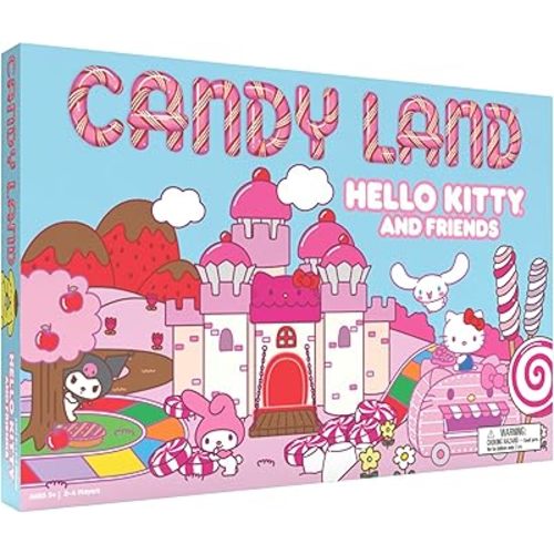 Candy Land: Hello Kitty & Friends Board Game, Play as Hello Kitty, My Melody, Cinnamoroll & Kuromi, Preschool & Family Board Game for Ages 5 +, 2-4 Players, Officially Licensed Sanrio Merchandise