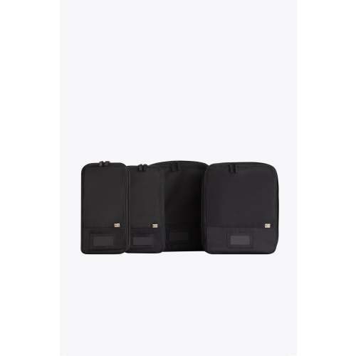 BÉIS 'The Compression Packing Cubes 4pc' in Black - 4 Piece Set Of Packing Compression Cubes For Travel