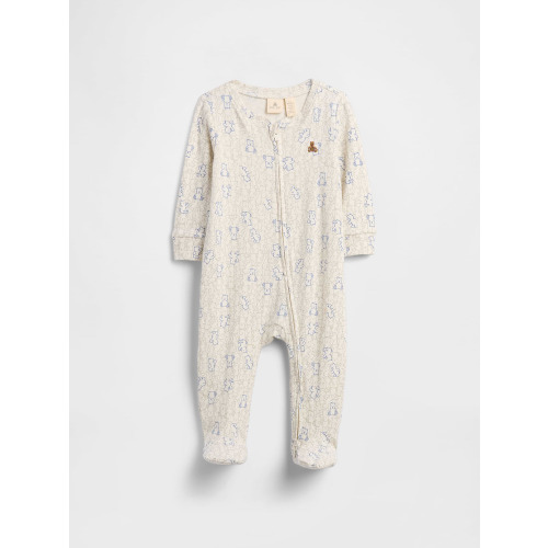 Baby Print Two-Way Zip One-Piece