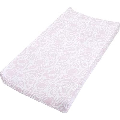 Essentials Changing Pad Cover, 100% Cotton Muslin, Super Soft & Breathable, Tailored Snug Fit, Single, Damsel - Savoy