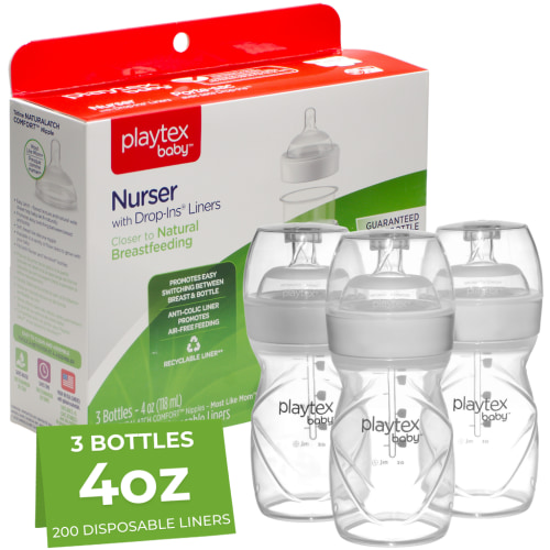 Playtex Baby™ Anti-Colic Nurser Bottles with Drop-Ins® Liners – 3 Pack