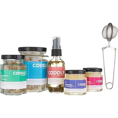 CODDLE Natural Postpartum Recovery Kit, Postpartum Care Essentials with Perineal Balm, Nipple Balm & Sitz Bath Soak, Plant-Based Relief for Soreness, Swelling & Hemorrhoids, Baby Shower Gift