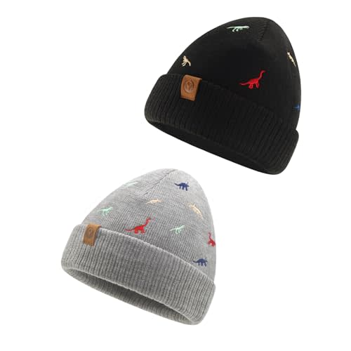 Duoyeree Baby Beanies Toddler Winter Hats Comfortable and Nice Knitted Hats for Boys Girls