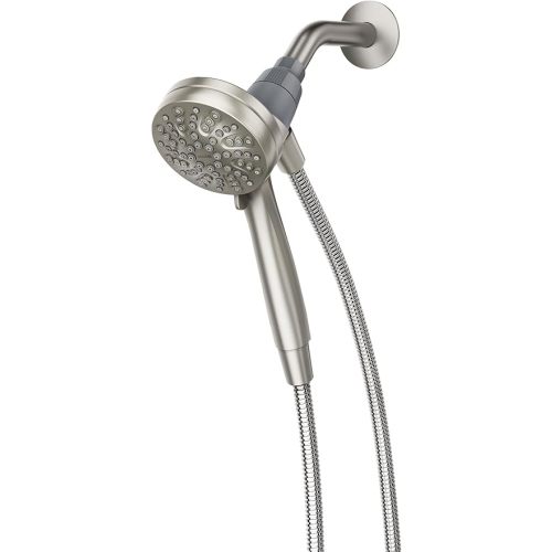 Moen Engage Magnetix Shower Head with Handheld Sprayer, 6 Handheld Shower Head Spray Functions, Spot Resist Brushed Nickel Finish, 26100EPSRN