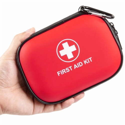 WEXLYN Mini First Aid Kit - 120 Piece Small Waterproof Hard Shell Medical Kit, Emergency First Aid Supplies and Survival Kit For Car, Home, Office, Travel, Camping, Sports, Outdoor, School