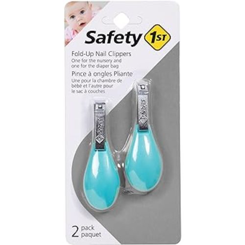 Safety 1st Fold-Up Nail Clipper, 2-Count - Colors May Vary