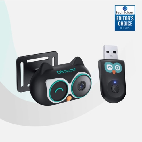 Ottocast Cabin Care Wireless CarPlay Adapter with Rear Seat Monitor