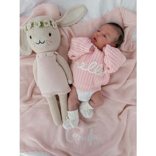 CHUNKY KNIT - 'HELLO' JUMPER | PINK