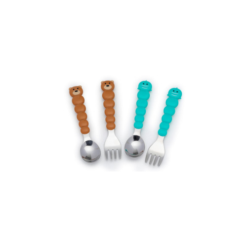 Melii Animal Utensil Set Bear and Shark