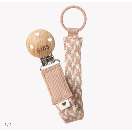 BIBS Pacifier Clip - Blush/Ivory: Stylish and Practical – Bibsworld store US