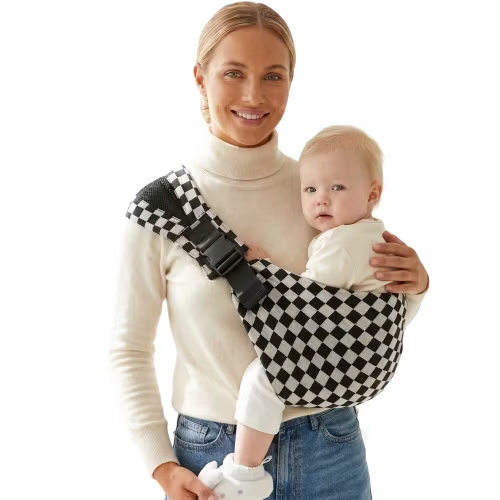 Lujifo Toddler Side Carrier for Babies, Ergonomic Checkerboard Baby Sling