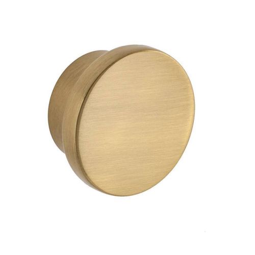 Sumner Street Home Hardware 10pk Large Ethan Disc Knob in Satin Brass: Zinc Cabinet Knobs, Gold Drawer & Dresser Pulls