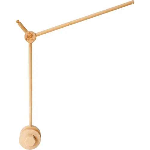 Wooden Baby Crib Mobile Arm, Beech Wood, Adjustable Mounting Bracket, Rotatable