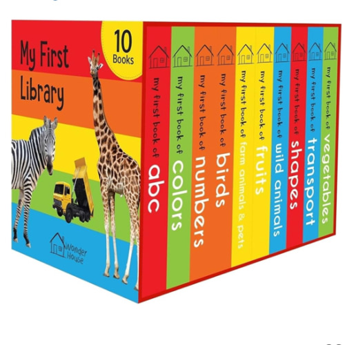 My First Library: Boxset of 10 Board Books for Kids