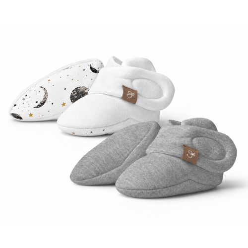 STAY ON 2-PACK BOOTS | Adjustable Soft Bamboo Baby Booties
