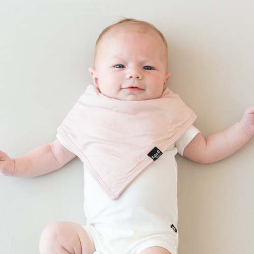 Baby Bib in Blush | Infant Bamboo Bib | Kyte Baby
