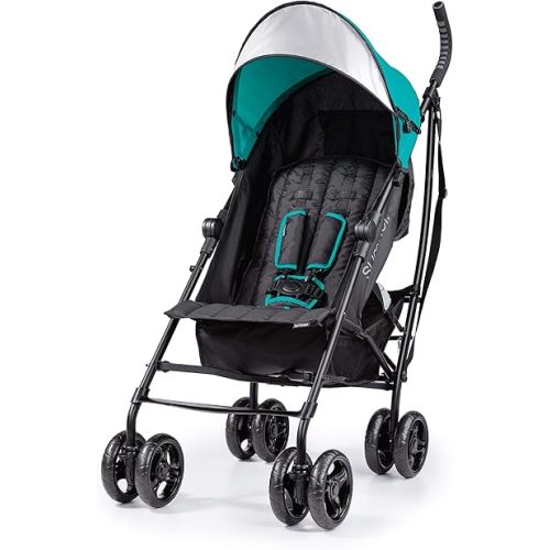 Summer Infant 3Dlite Convenience Stroller, Teal - Lightweight Stroller with Aluminum Frame, Large Seat Area, 4 Position Recline, Extra Large Storage Basket, 1 Count (Pack of 1)