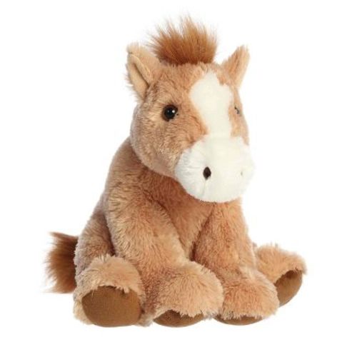 Aurora Medium Pony Cuddly Stuffed Animal Brown 12"