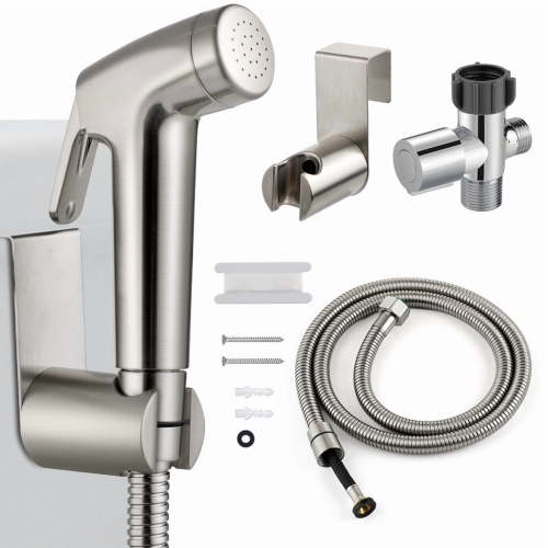 SAMODRA Handheld Bidet Sprayer for Toilet, Adjustable Water Pressure with Bidet Hose for Feminine Wash, Baby Wash & Muslim Shower