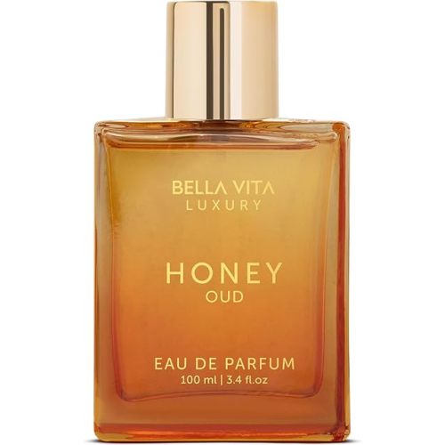 BellaVita Luxury Honey Oud Eau de Parfum (3.4 fl. oz.) | Patchouli, Vanilla, Bergamot, Floral & Spicy + Made with Clean & Vegan Essentials Oils + Cruelty Free | Long-Lasting Unisex Fragrance