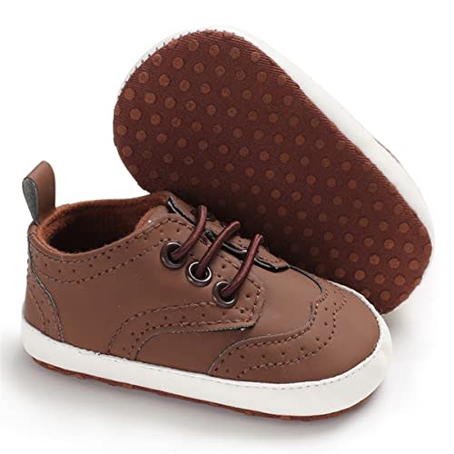 LAFEGEN Baby Boys Girls Classic PU Leather Loafers Soft Sole Oxford Dress Shoes First Walking Flat Moccasins Casual Sneaker