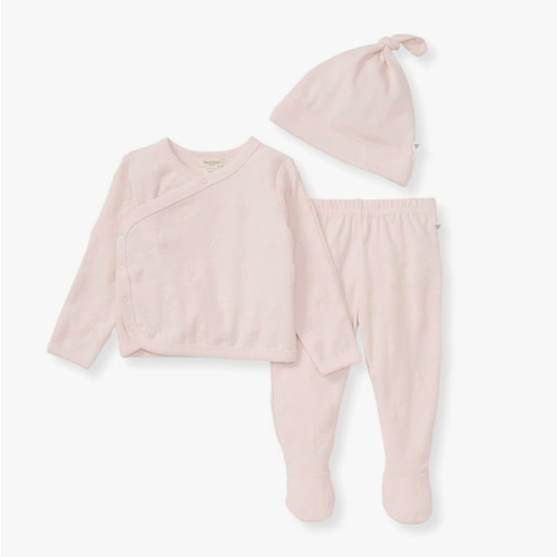 Burt's Bees Baby baby-girls Unisex Baby Take Me Home Set, 3-piece Top, Pant, and Hat Bundle