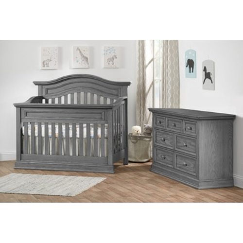 Oxford Baby Glenbrook Collection 2 Piece Nursery Set in Graphite Gray