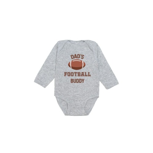 Dad's Football Buddy Long Sleeve Bodysuit, 6-12M