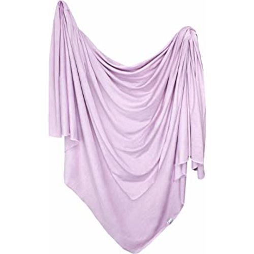 Copper Pearl Large Premium Knit Baby Swaddle Receiving Lavendar Blanket Lily