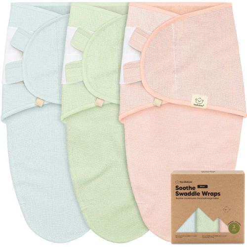3pk Soothe Wren Swaddle Sleep Sacks, Organic Newborn Swaddles Wrap 0-3 Months, Soft Baby Wearable Blanket (Mellow, One Size)