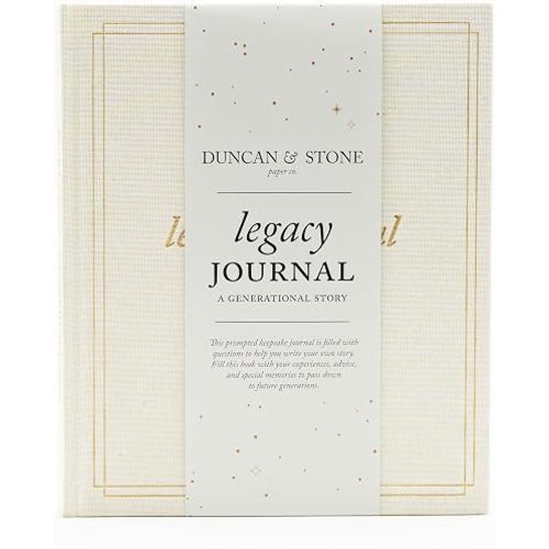 Duncan & Stone Legacy Journal for Grandparents, Memory Book, Ivory