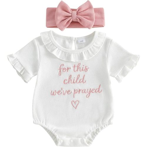 PUHHAPIEY for This Child We Have Prayed Baby Newborn Announcement Onesie