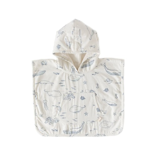 Organic Cotton Hooded Towel Poncho