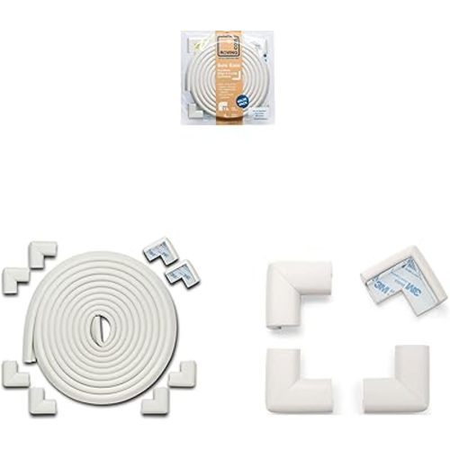 18ft Edge 16 Corners - Bundle & Save - RovingCove HeftyFit Edge Corner Guards, Oyster White