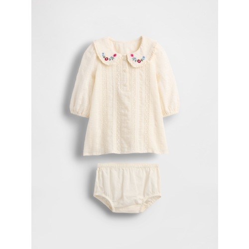 Baby Embroidered Dress Set (6 to 12 months)