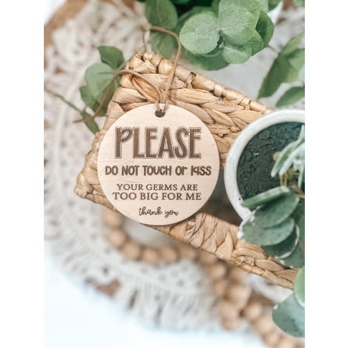 Stroller Tag, Do Not Touch, No Kissing, Newborn, Car Seat Tag, Baby, Germs