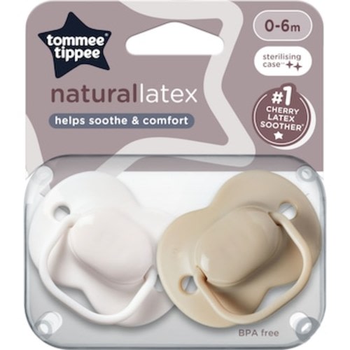 Tommee Tippee No 2 Cherry Latex Soother 0-6M 2 pack | Woolworths