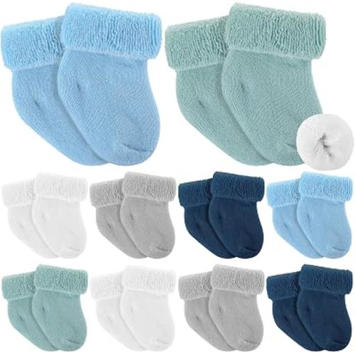 Twistover 10 Pairs Preemie Cotton Turn Cuff Socks