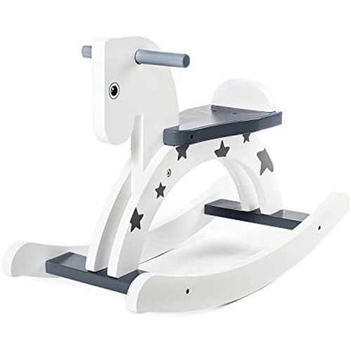 labebe Wood Rocking Horse, 1-3 Year Old, Grey Indoor/Outdoor
