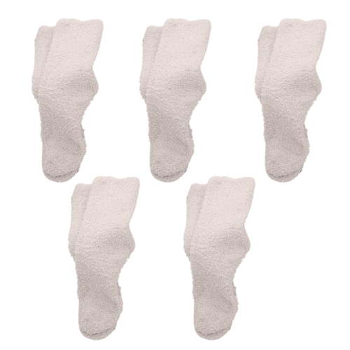 Gymayou Fuzzy Socks for Women Cozy Fluffy Slipper Sleep Socks 5 Pairs Soft Plush Warm Winter Socks