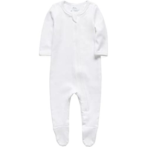 O2 BABY Baby Boys Girls Organic Cotton Zip-Front Sleeper Pajamas, Footed Sleep 'n Play
