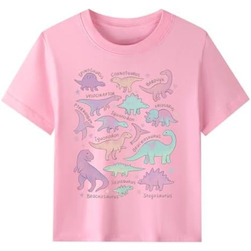 Girls Short Sleeve Shirts Toddler Kids Cowgirls Sunshine California On The Beach Mermaid Dino Tops T-Shirt Tee 2-7 Years