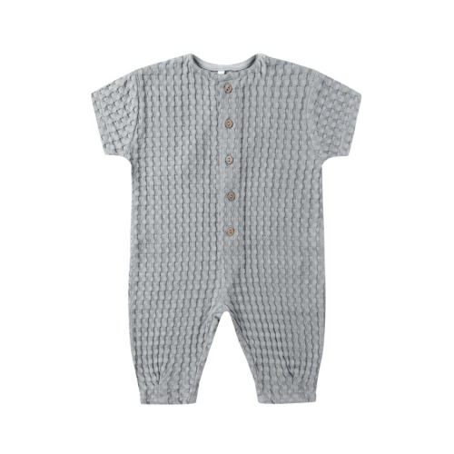 Hayes Waffle Knit Romper, 3-6M