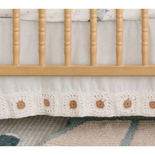 Crane Baby Crochet Crib Skirt