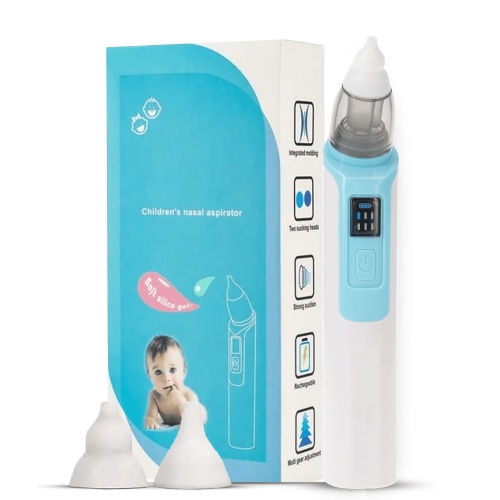 Electric Nasal Aspirator For Baby Infants Newborn Kids Baby Nasal Aspirators With 3 Silicone Tips & 5 Suctions Power Baby Sucker For Nose Nose Sucker